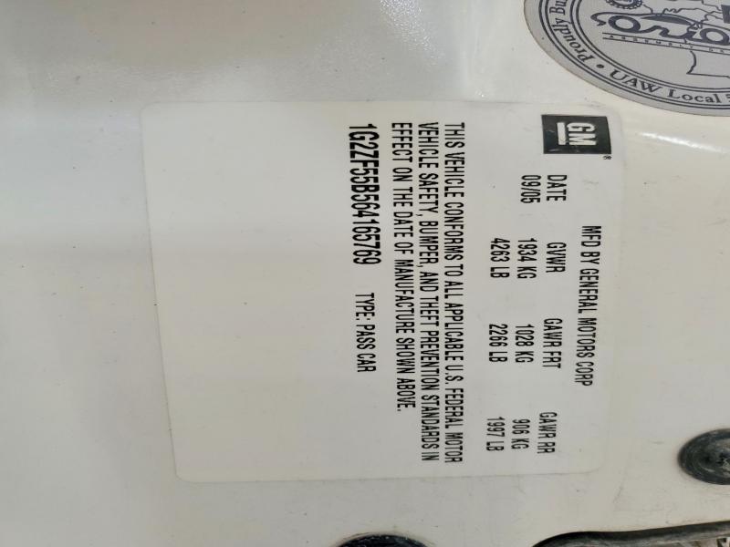 Продаж на аукціоні авто 2006 Pontiac G6, vin: 1G2ZF55B564165769, номер лоту: 60929206