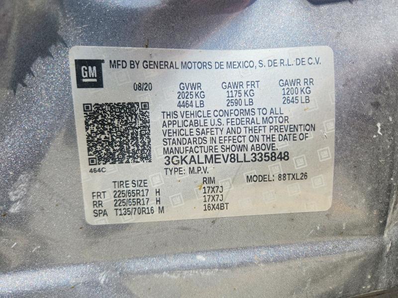 Aukcja sprzedaży 2020 Gmc Terrain, vin: 3GKALMEV8LL335848, numer aukcji: 59610636
