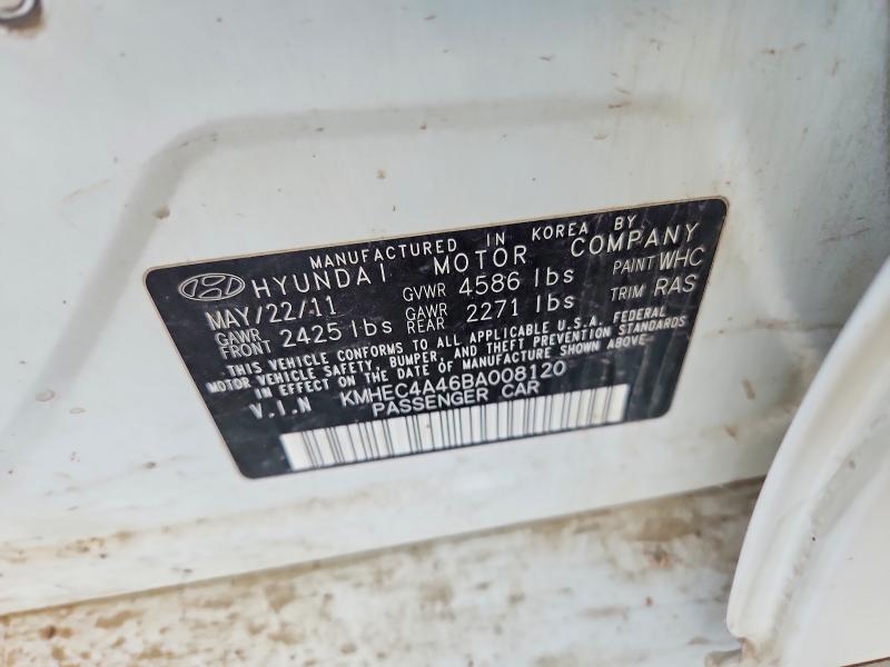 Продаж на аукціоні авто 2011 Hyundai Sonata, vin: KMHEC4A46BA008120, номер лоту: 61985666