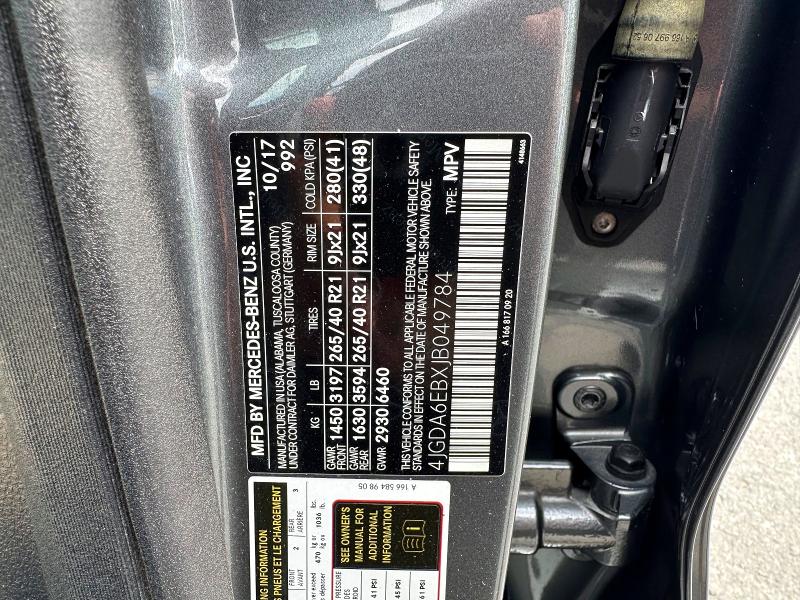 Aukcja sprzedaży 2018 Mercedes-benz Gle, vin: 4JGDA6EBXJB049784, numer aukcji: 61243226