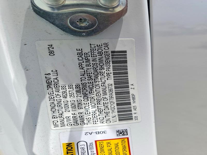2024 Honda Accord მანქანა იყიდება აუქციონზე, vin: 1HGCY2F79RA086732, აუქციონის ნომერი: 62707416