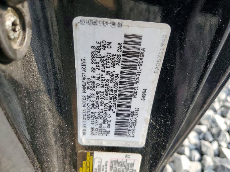 Aukcja sprzedaży 2004 Toyota Camry Solara, vin: 4T1CA30P24U008734, numer aukcji: 62604996