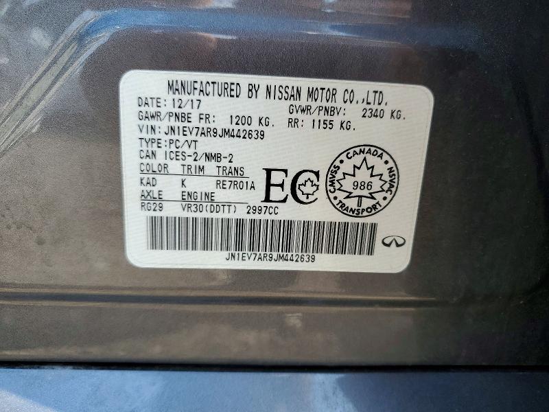 Продаж на аукціоні авто 2018 Infiniti Q50, vin: JN1EV7AR9JM442639, номер лоту: 60381106