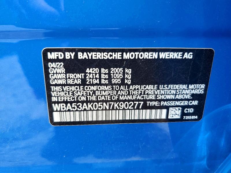 Продаж на аукціоні авто 2022 Bmw 228i, vin: WBA53AK05N7K90277, номер лоту: 59972856