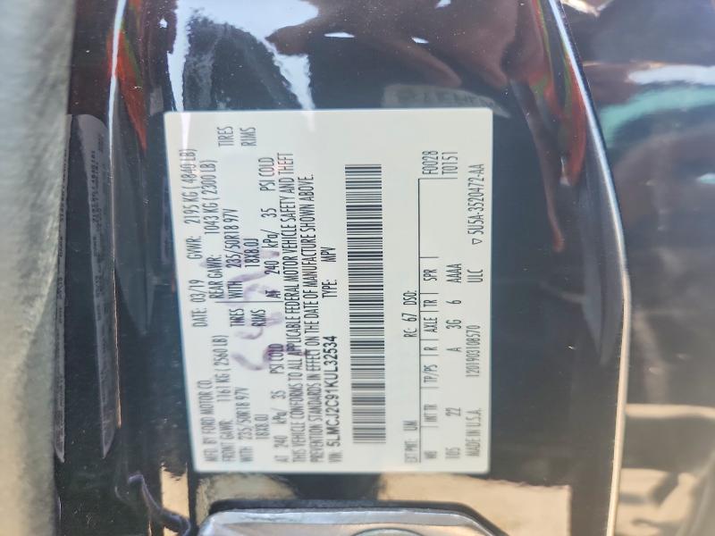 61966516 :رقم المزاد ، 5LMCJ2C91KUL32534 vin ، 2019 Lincoln Mkc مزاد بيع