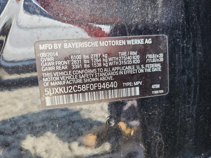Aukcja sprzedaży 2015 Bmw X6, vin: 5UXKU2C58F0F94640, numer aukcji: 62347426