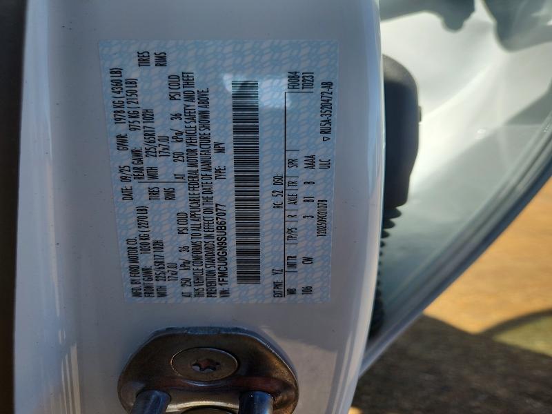60376686 :رقم المزاد ، 1FMCU0GN9SUB67077 vin ، 2025 Ford Escape مزاد بيع