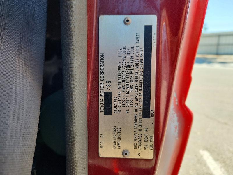 61915016 :رقم المزاد ، JT4RN55R4H0234442 vin ، 1987 Toyota Pickup مزاد بيع
