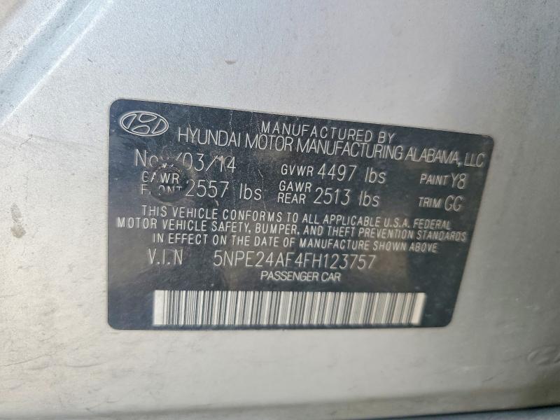 Продаж на аукціоні авто 2015 Hyundai Sonata, vin: 5NPE24AF4FH123757, номер лоту: 61793846