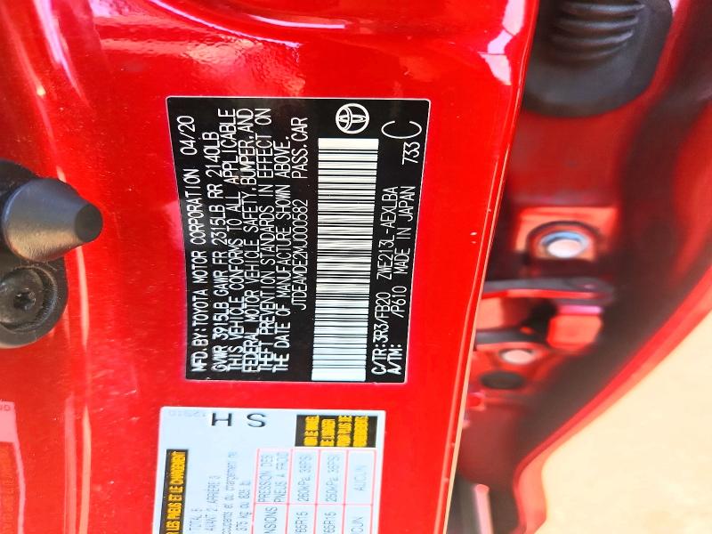 60701756 :رقم المزاد ، JTDEAMDE2MJ000582 vin ، 2021 Toyota Corolla مزاد بيع