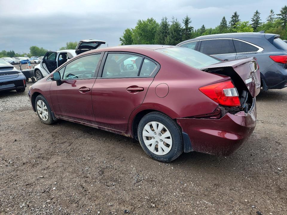 Продаж на аукціоні авто 2012 Honda Civic, vin: 2HGFB2F42CH026255, номер лоту: 62633986