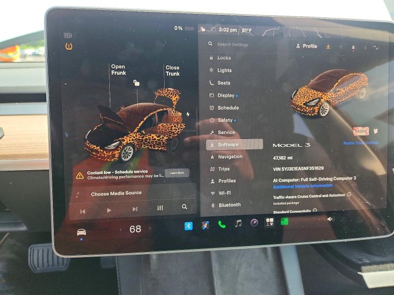 Продаж на аукціоні авто 2022 Tesla Model 3, vin: 5YJ3E1EA5NF351629, номер лоту: 62791006