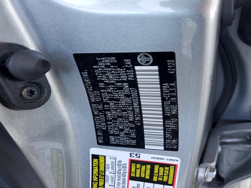 2021 Toyota Camry მანქანა იყიდება აუქციონზე, vin: 4T1K31AK8MU020027, აუქციონის ნომერი: 60521166