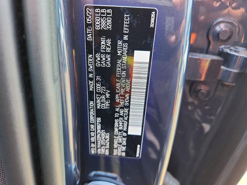 62764646 :رقم المزاد ، YV4A22PK2N1867156 vin ، 2022 Volvo Xc90 مزاد بيع