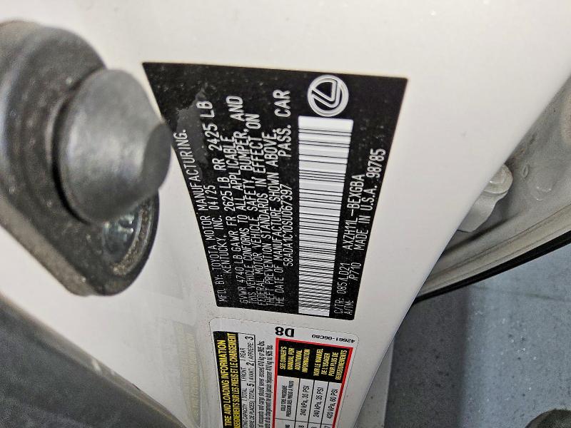 2025 Lexus Es 300h მანქანა იყიდება აუქციონზე, vin: 58ADA1C10SU067397, აუქციონის ნომერი: 58302126