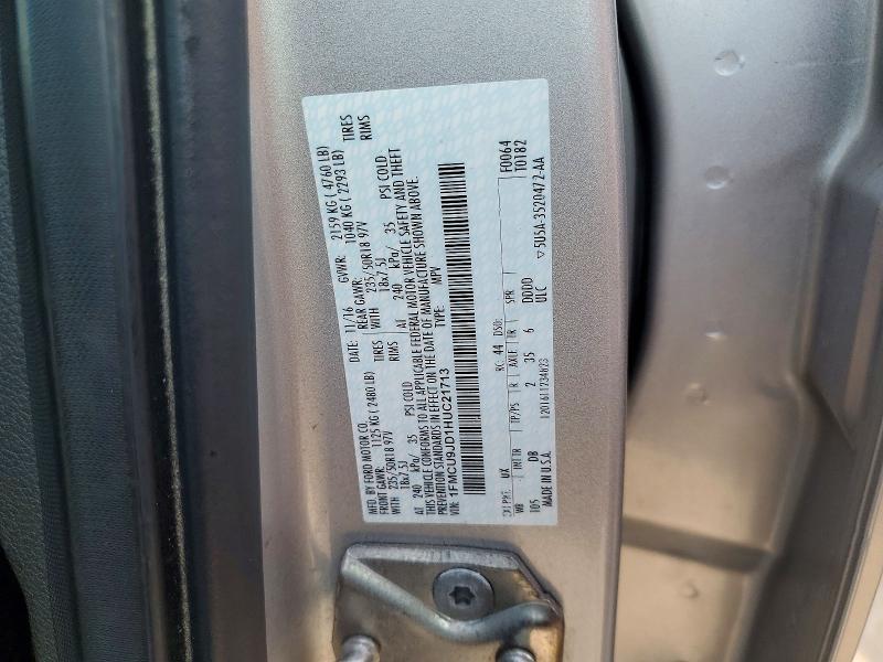 Продаж на аукціоні авто 2017 Ford Escape, vin: 1FMCU9JD1HUC21713, номер лоту: 59765656