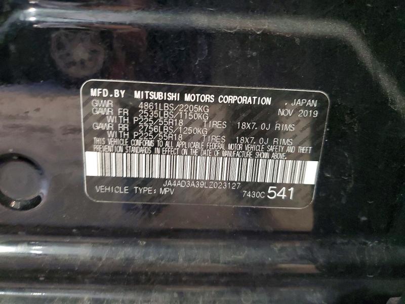 Продажа на аукционе авто 2020 Mitsubishi Outlander, vin: JA4AD3A39LZ023127, номер лота: 61499696
