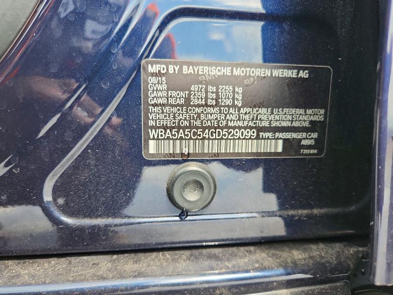 Aukcja sprzedaży 2016 Bmw 528, vin: WBA5A5C54GD529099, numer aukcji: 59814566