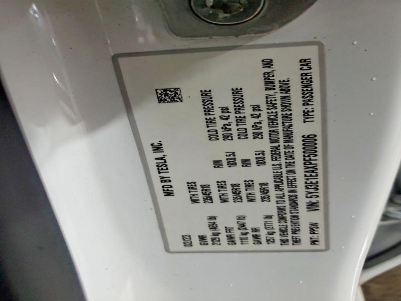Продаж на аукціоні авто 2023 Tesla Model 3, vin: 5YJ3E1EAXPF500006, номер лоту: 60973396
