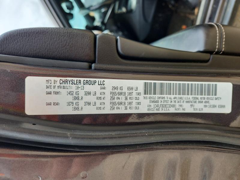 62265836 :رقم المزاد ، 1C4RJFBG9EC324801 vin ، 2014 Jeep Grand Cherokee مزاد بيع