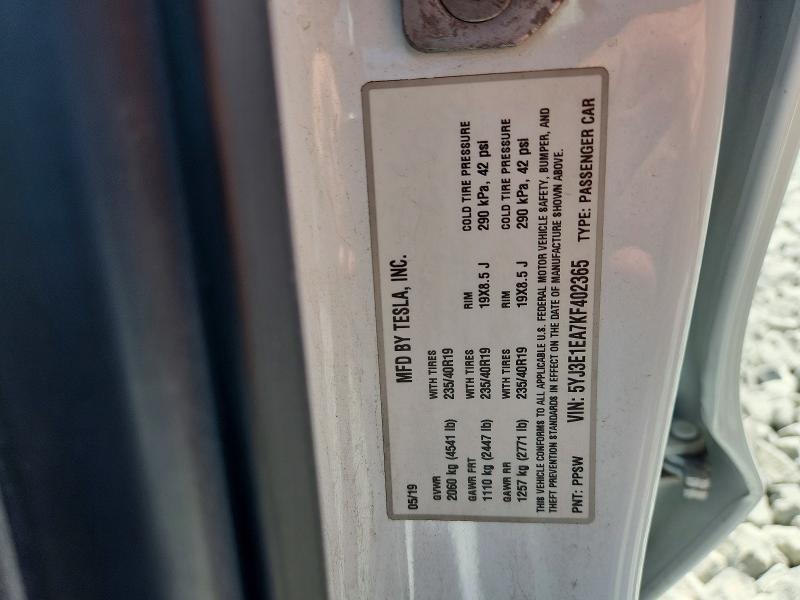 Aukcja sprzedaży 2019 Tesla Model 3, vin: 5YJ3E1EA7KF402365, numer aukcji: 85622115