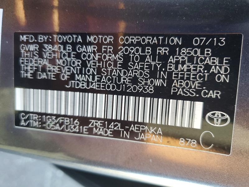 Продажа на аукционе авто 2013 Toyota Corolla, vin: JTDBU4EE0DJ120938, номер лота: 61482446