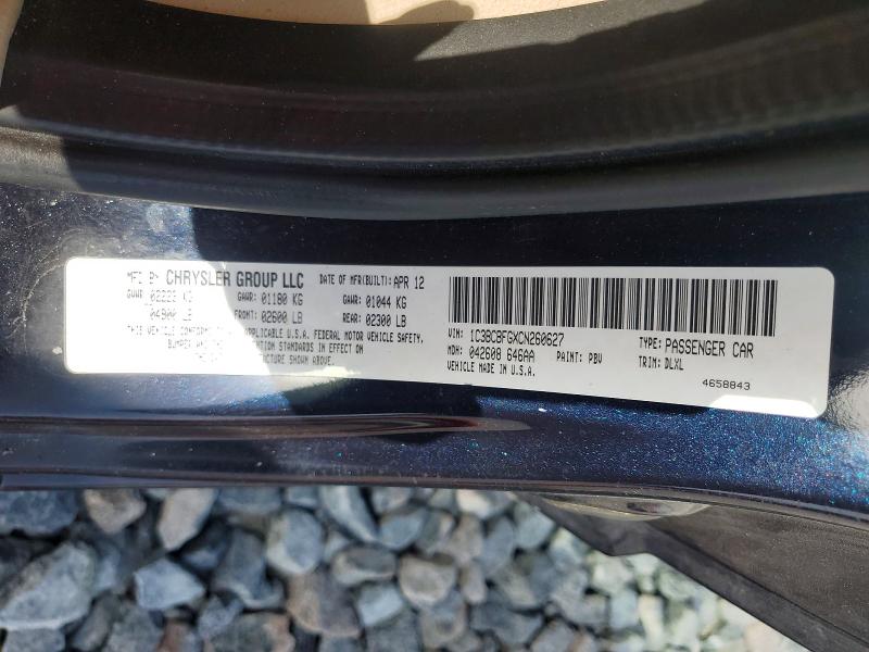 Aukcja sprzedaży 2012 Chrysler 200, vin: 1C3BCBFGXCN260627, numer aukcji: 60243306