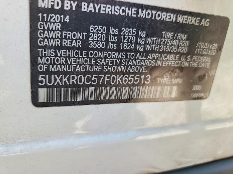 Aukcja sprzedaży 2015 Bmw X5, vin: 5UXKR0C57F0K65513, numer aukcji: 61822636