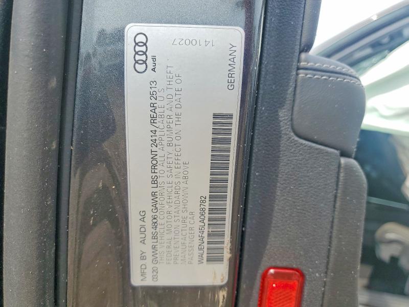 Продажа на аукционе авто 2020 Audi A4, vin: WAUENAF45LA068782, номер лота: 60498896