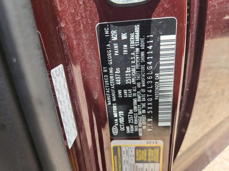 Продаж на аукціоні авто 2020 Kia Optima, vin: 5XXGT4L36LG411411, номер лоту: 60419486