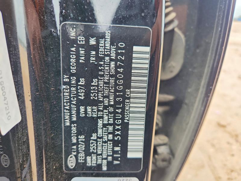 Aukcja sprzedaży 2016 Kia Optima, vin: 5XXGU4L31GG047210, numer aukcji: 61517566