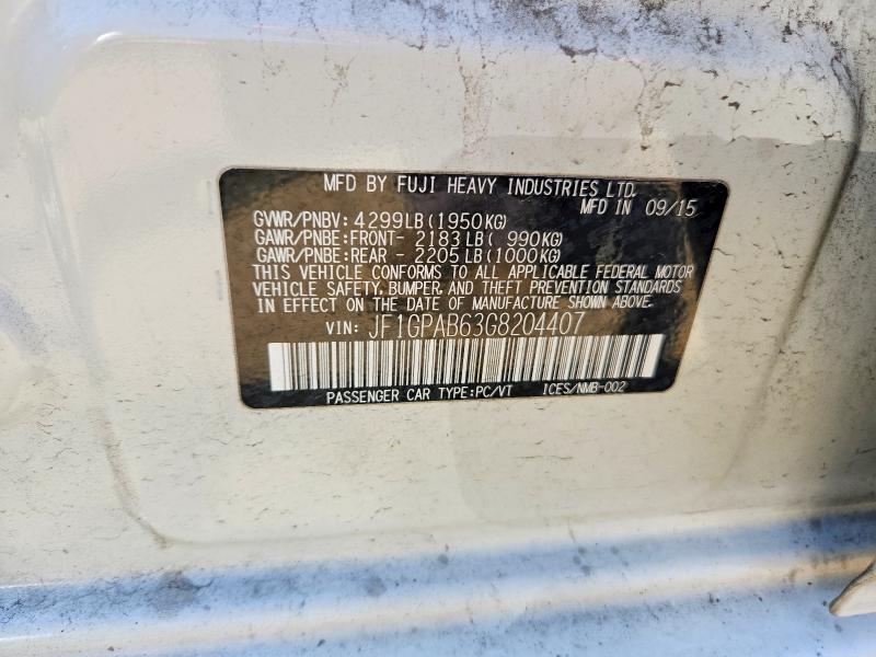 Продажа на аукционе авто 2016 Subaru Impreza, vin: JF1GPAB63G8204407, номер лота: 62499596