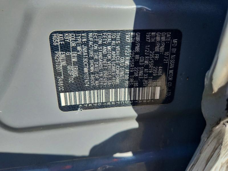 Продажа на аукционе авто 2021 Nissan Rogue, vin: JN8AT3DC7MW107474, номер лота: 58947166