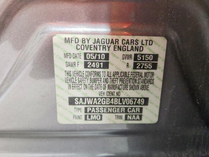 63207196 :رقم المزاد ، SAJWA2GB4BLV06749 vin ، 2011 Jaguar Xjl مزاد بيع