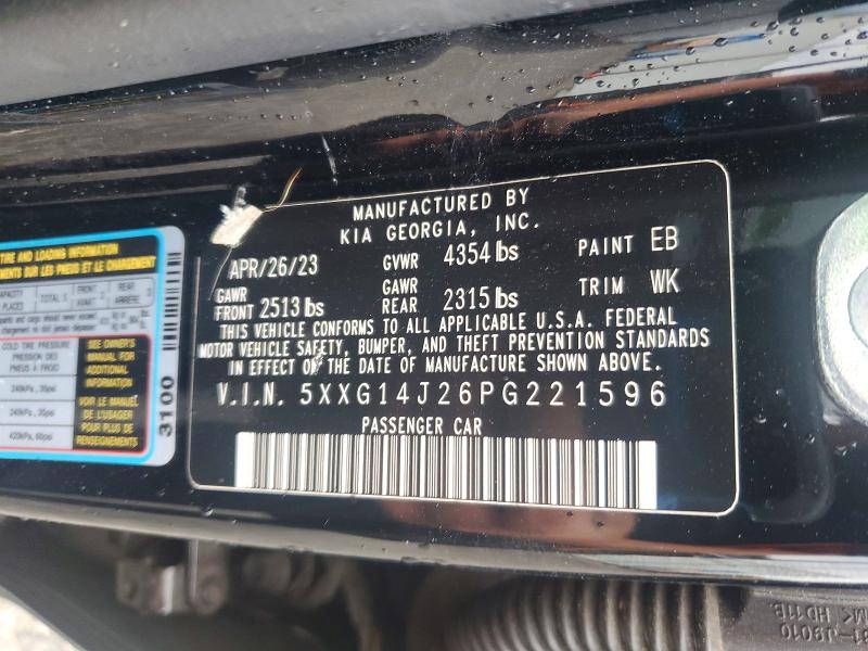 Продаж на аукціоні авто 2023 Kia K5, vin: 5XXG14J26PG221596, номер лоту: 62787936