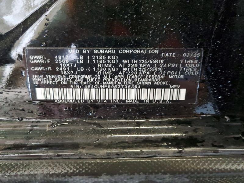 Aukcja sprzedaży 2025 Subaru Crosstrek, vin: 4S4GUHF69S3736364, numer aukcji: 61629736
