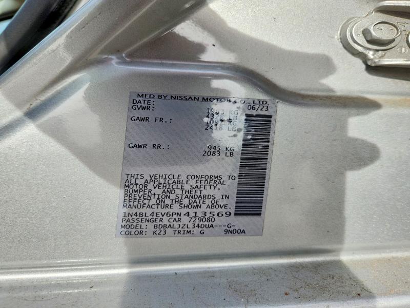 60806806 :رقم المزاد ، 1N4BL4EV6PN413569 vin ، 2023 Nissan Altima مزاد بيع