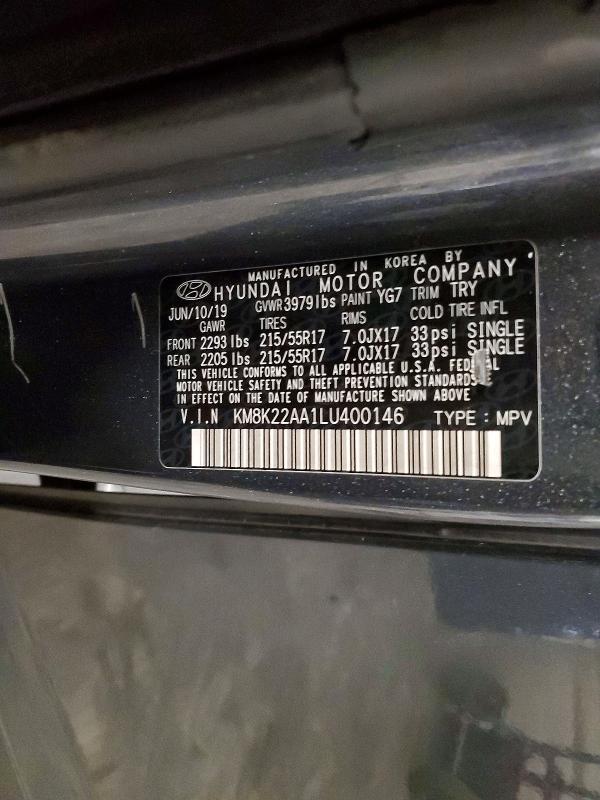 Продаж на аукціоні авто 2020 Hyundai Kona, vin: KM8K22AA1LU400146, номер лоту: 62486926