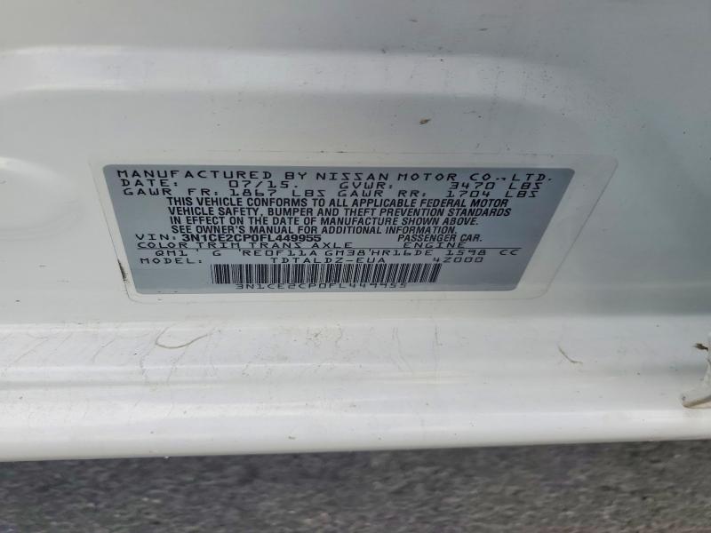 59917106 :رقم المزاد ، 3N1CE2CP0FL449955 vin ، 2015 Nissan Versa Note مزاد بيع