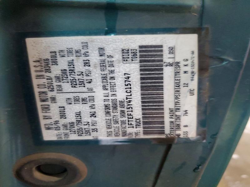 Продаж на аукціоні авто 1996 Ford F150, vin: 1FTEF15Y4TLC15747, номер лоту: 61902276