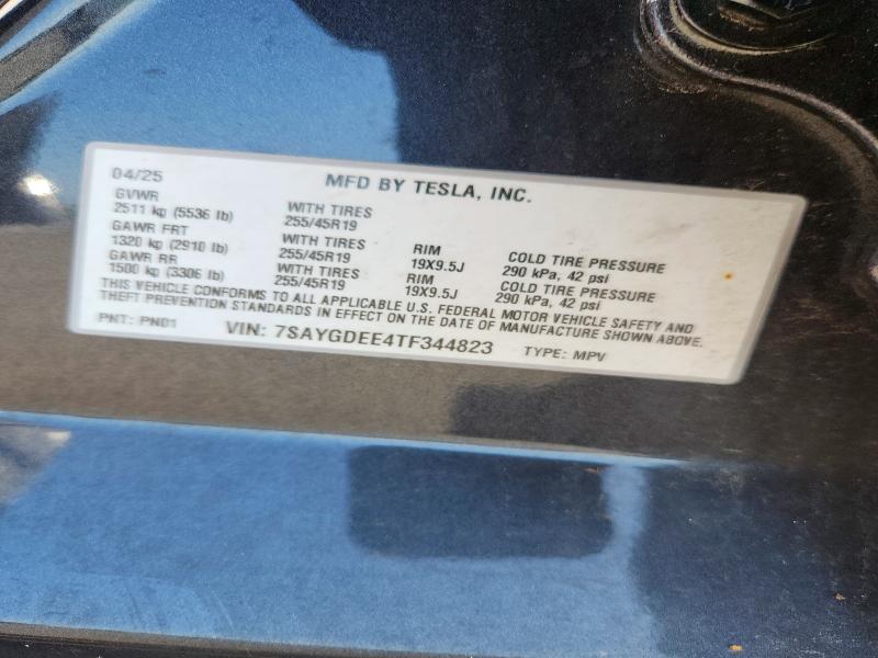 Aukcja sprzedaży 2026 Tesla Model Y, vin: 7SAYGDEE4TF344823, numer aukcji: 62241376