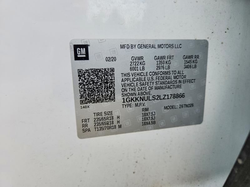 Продажа на аукционе авто 2020 Gmc Acadia, vin: 1GKKNULS2LZ178866, номер лота: 61805766