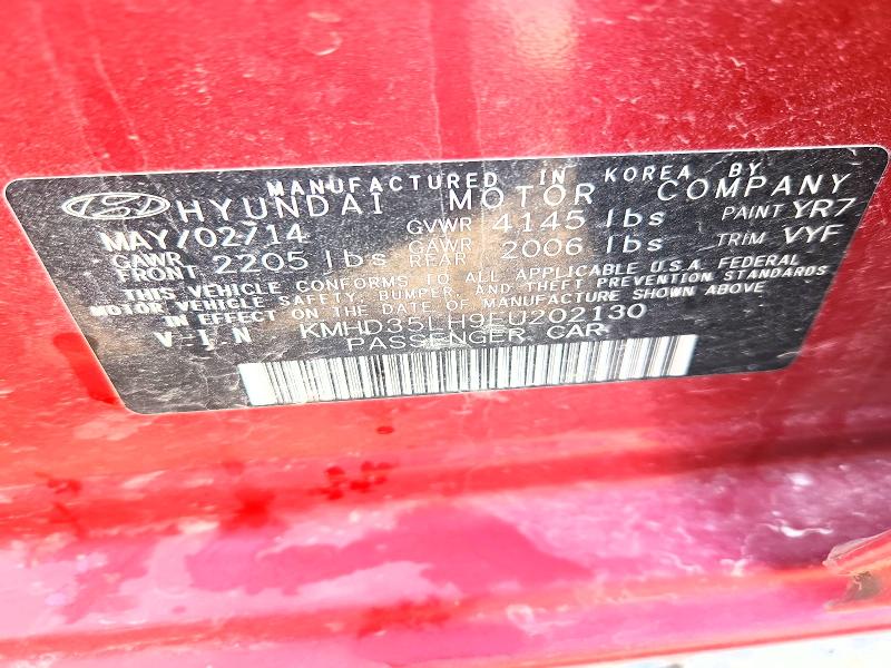 63131306 :رقم المزاد ، KMHD35LH9EU202130 vin ، 2014 Hyundai Elantra Gt مزاد بيع