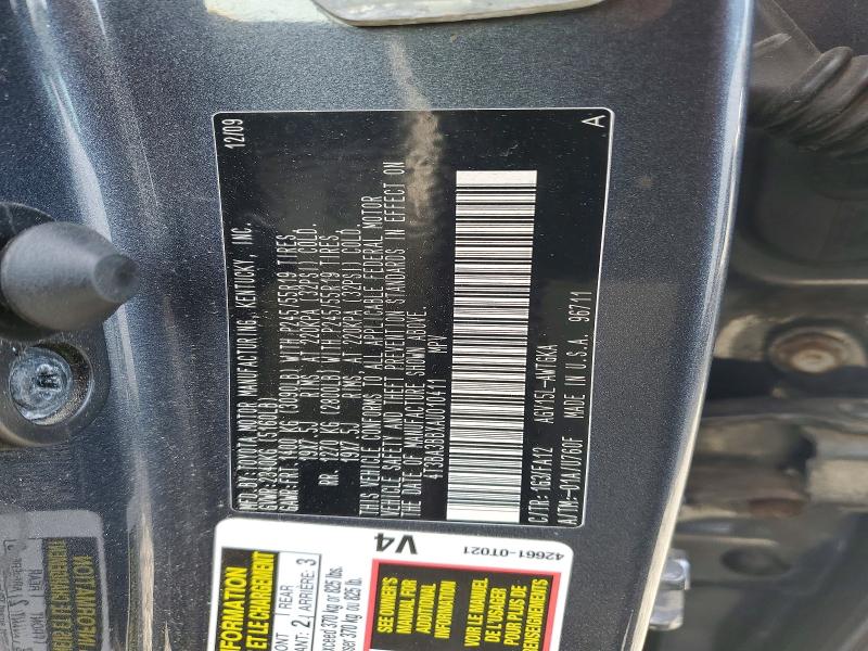 Aukcja sprzedaży 2010 Toyota Venza, vin: 4T3BA3BBXAU010411, numer aukcji: 61502686
