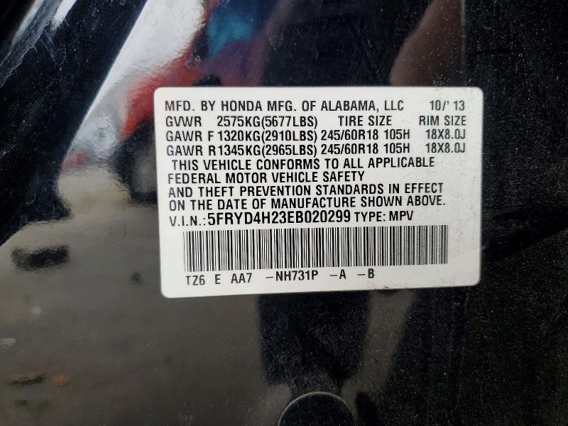 60244736 :رقم المزاد ، 5FRYD4H23EB020299 vin ، 2014 Acura Mdx مزاد بيع