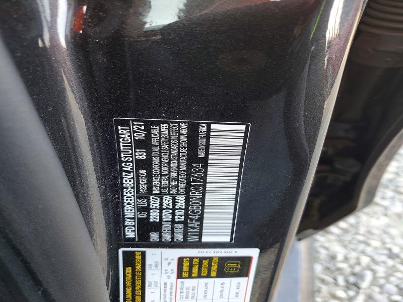 Aukcja sprzedaży 2022 Mercedes-benz C, vin: W1KAF4GB0NR017634, numer aukcji: 59904396