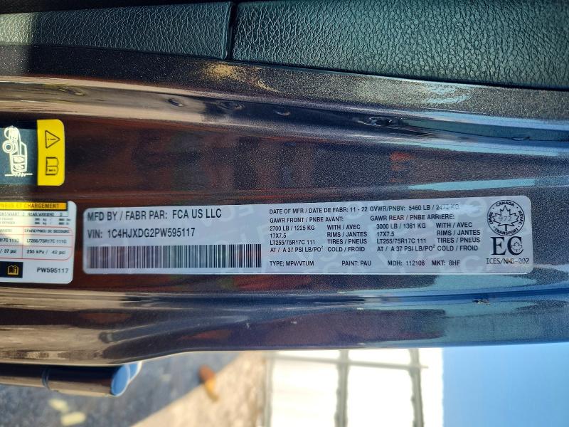 Aukcja sprzedaży 2023 Jeep Wrangler, vin: 1C4HJXDG2PW595117, numer aukcji: 62095046