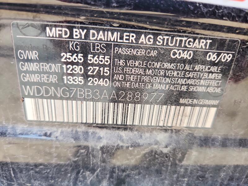 61465726 :رقم المزاد ، WDDNG7BB3AA288977 vin ، 2010 Mercedes-benz S مزاد بيع