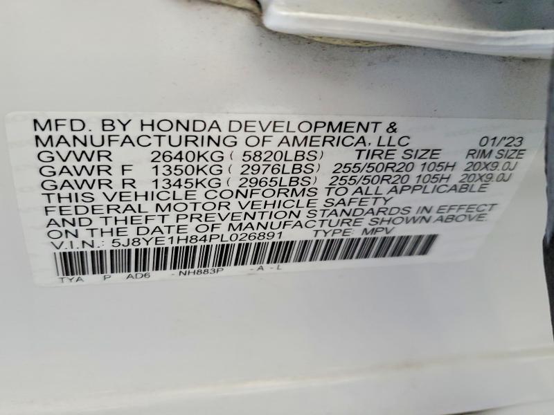 Продажа на аукционе авто 2023 Acura Mdx, vin: 5J8YE1H84PL026891, номер лота: 59682896