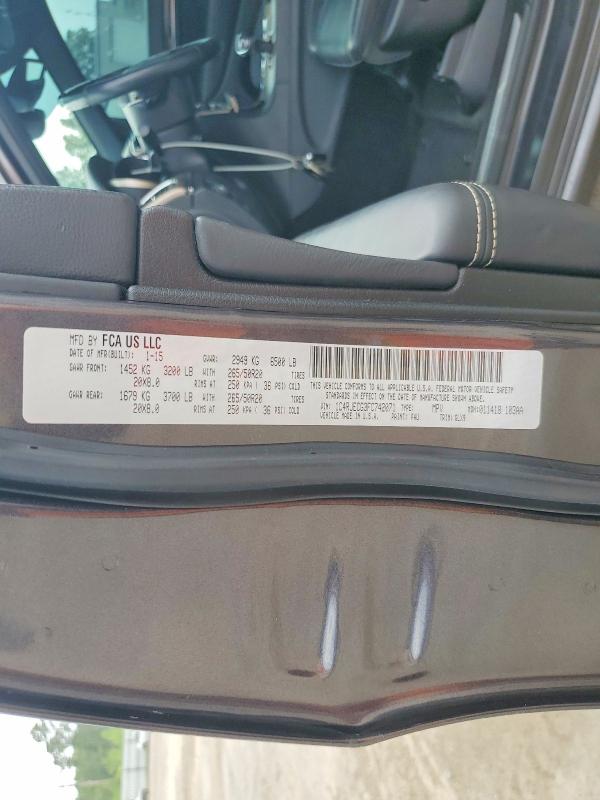 Продажа на аукционе авто 2015 Jeep Grand Cherokee, vin: 1C4RJECG3FC742071, номер лота: 62300996